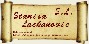 Staniša Lackanović vizit kartica